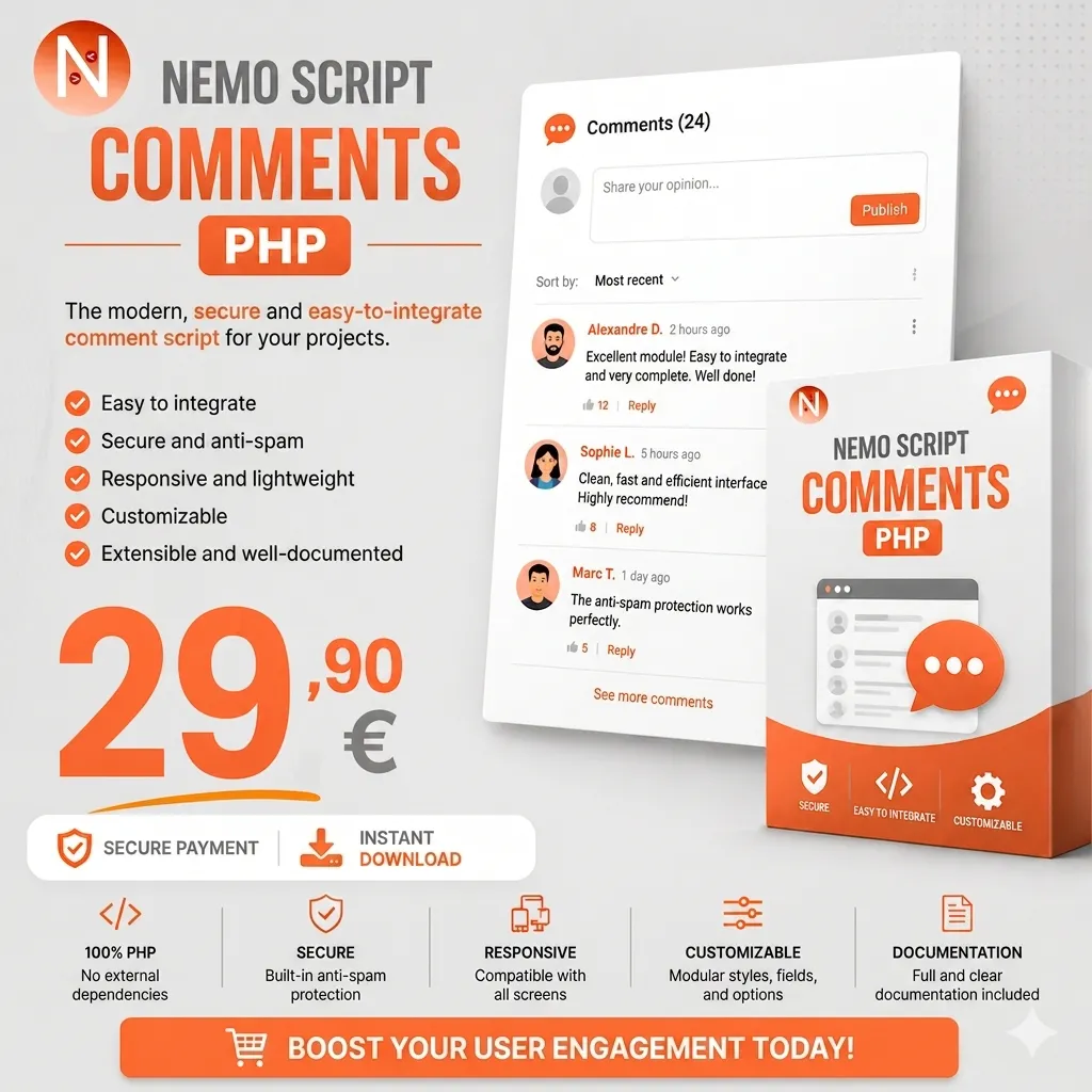 Price of Nemo Script Comments €29.90