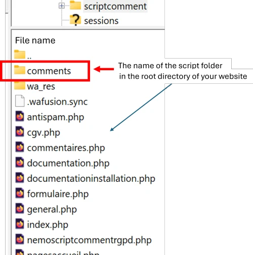 Nemo Script Comment - Dossier racine